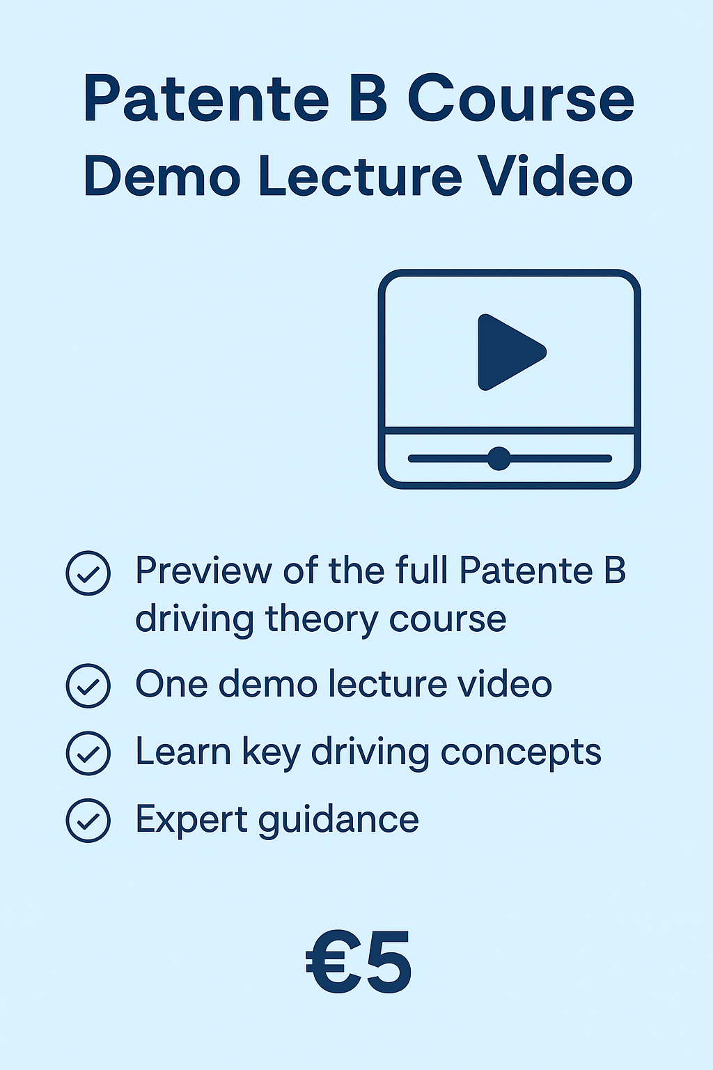 Patente b demo video lecture